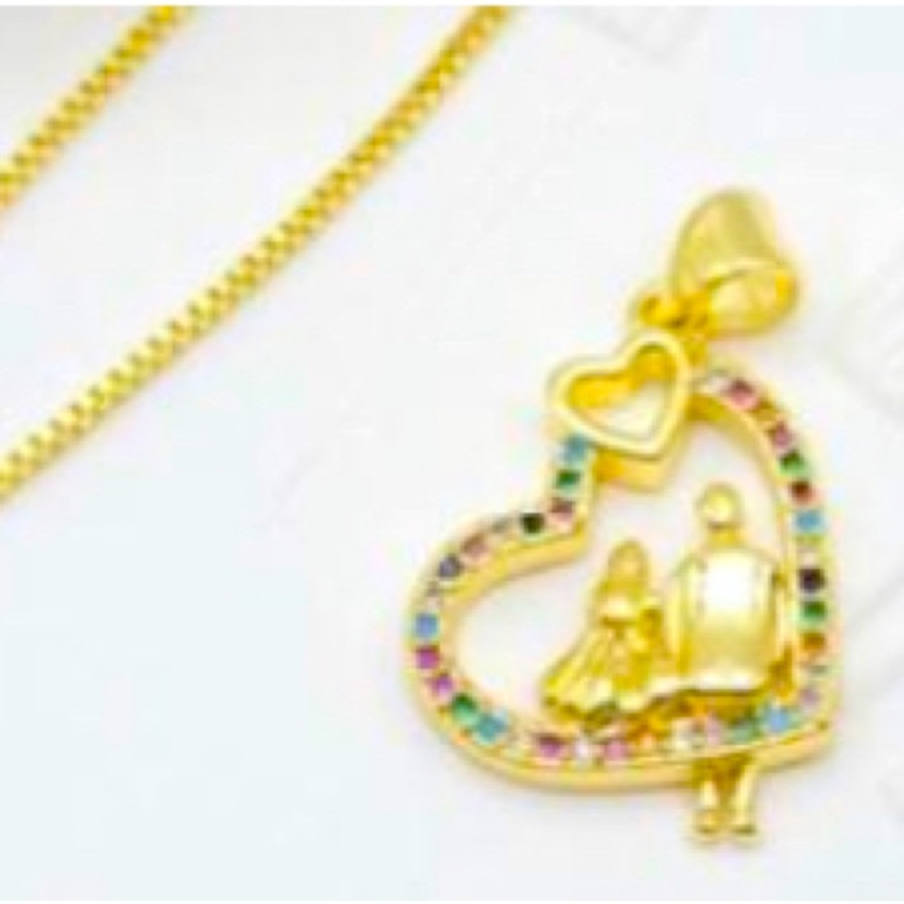 Dije corazón padre e hija